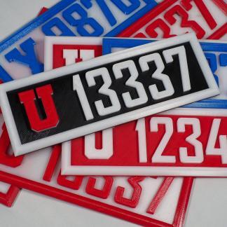 Deluxe 3 Color House Number Plaque With Initial * 2 Pack
