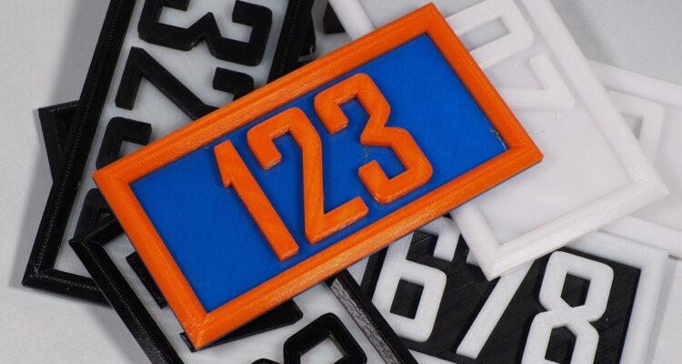 Premium 2 Color House Number Plaques * 2 Pack