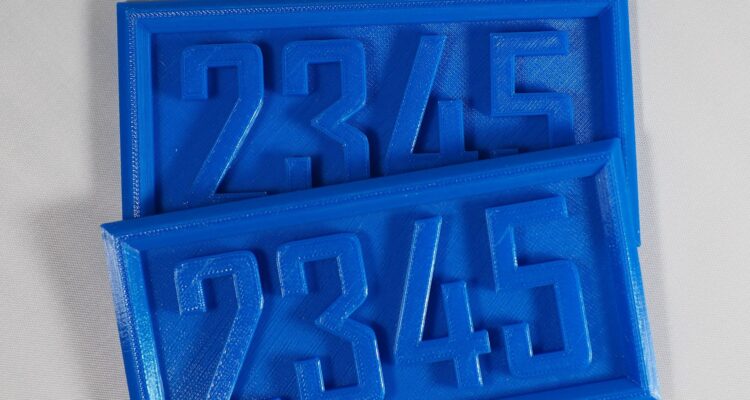 Basic 1 Color House Number Plaques * 2 Pack