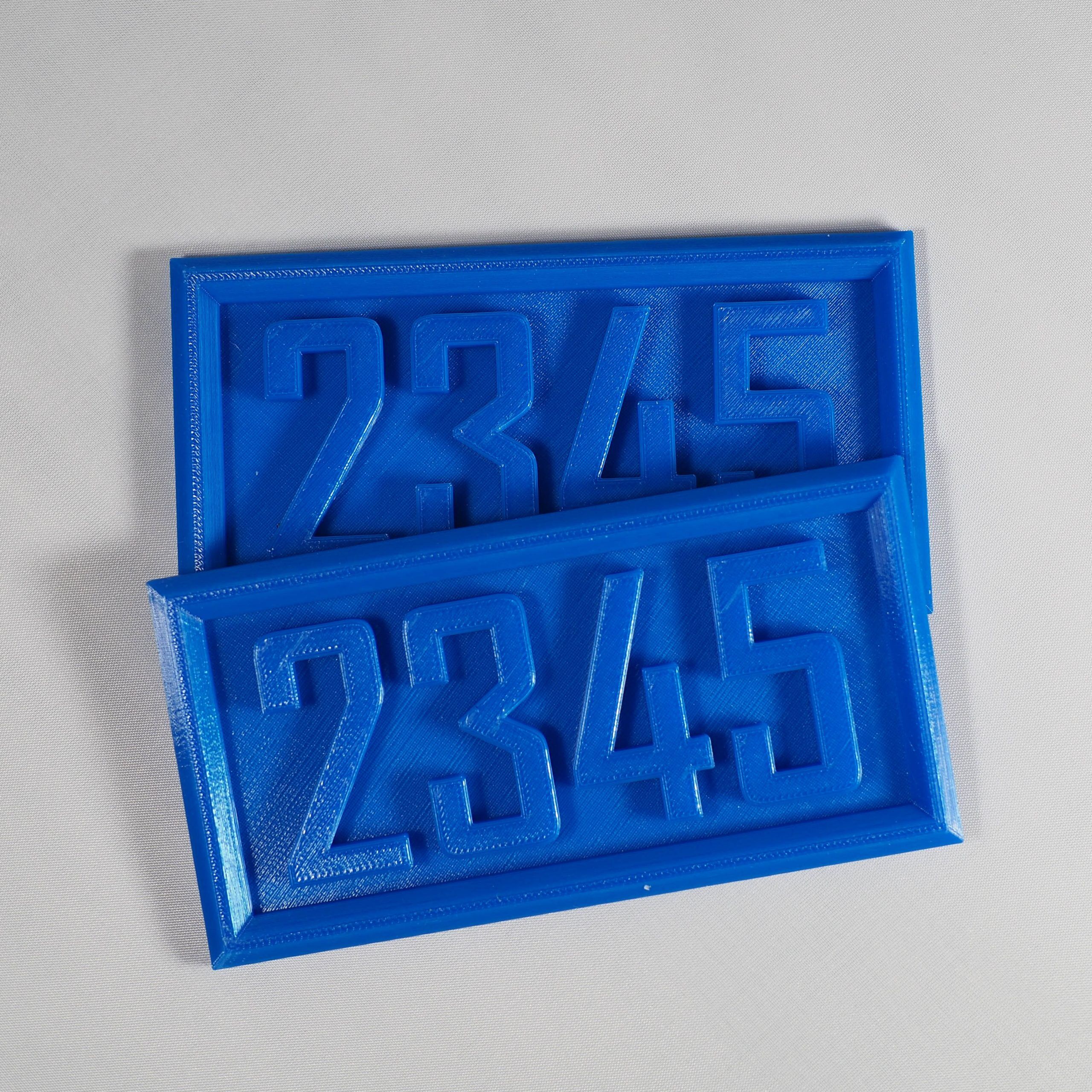 Basic 1 Color House Number Plaques * 2 Pack