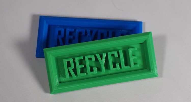 Stock Royal Blue and Kelly Green Recygle Plaques