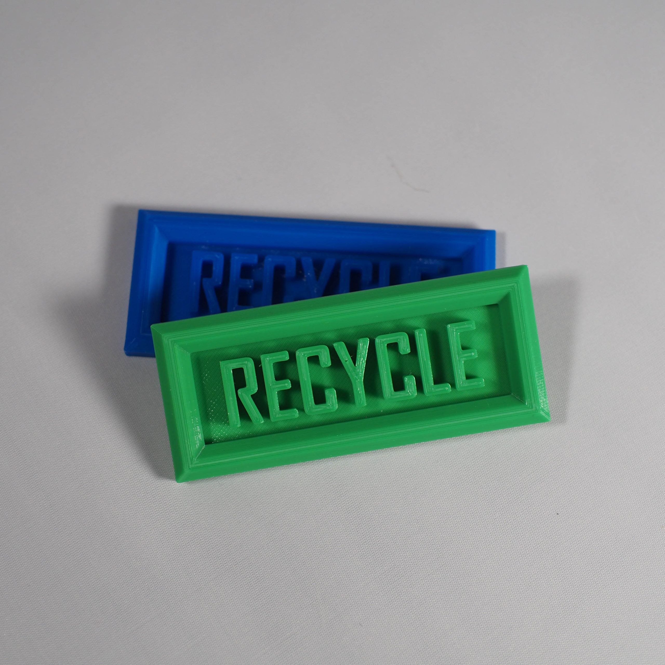 Stock Royal Blue and Kelly Green Recygle Plaques