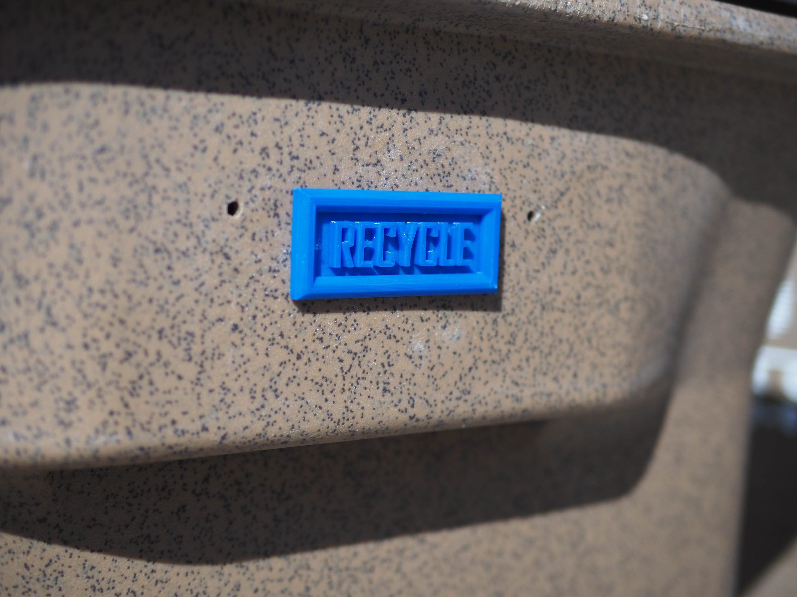 Royal Blue Stock Recycle Plaque