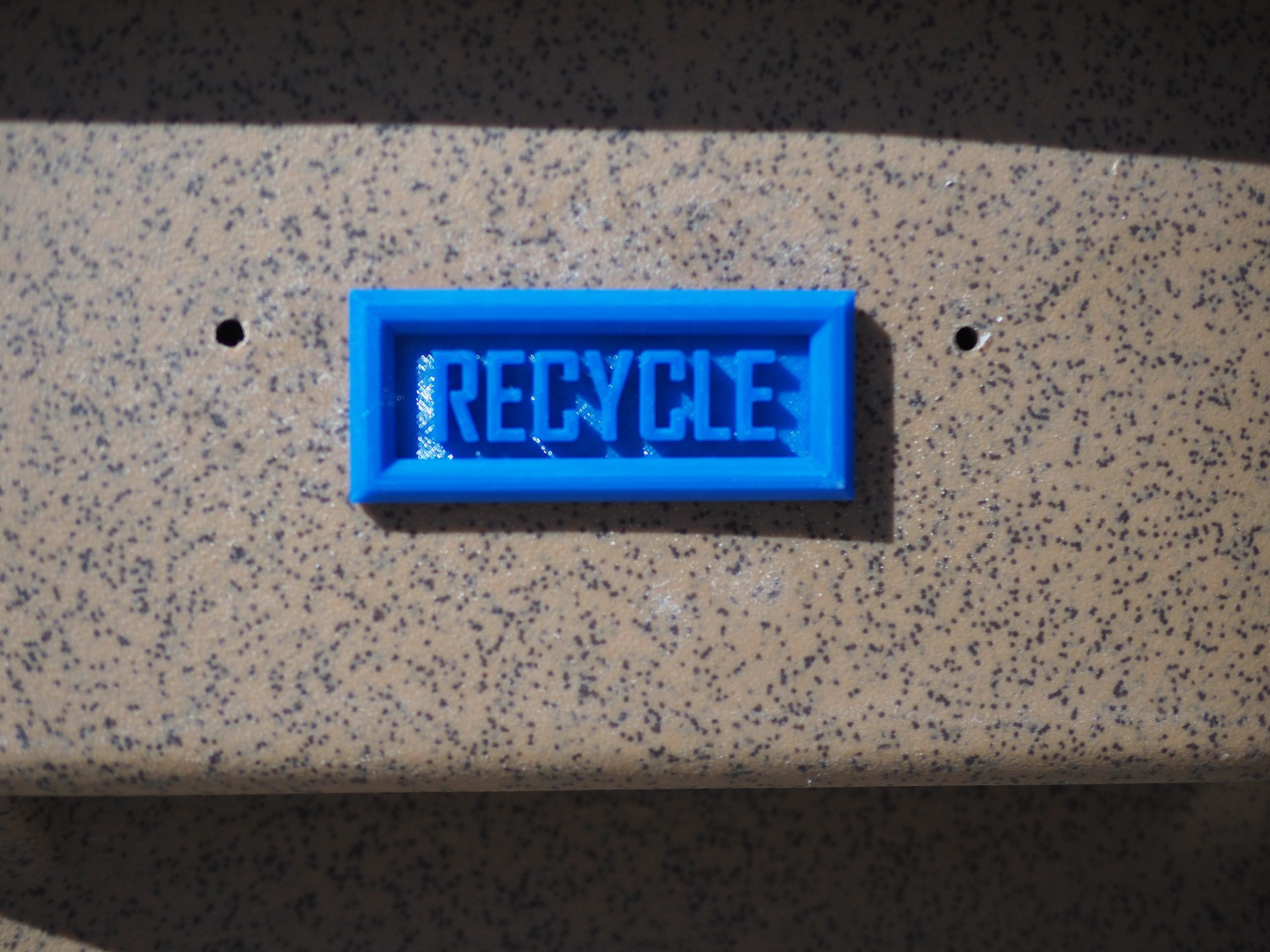 Royal Blue Stock Recycle Plaque